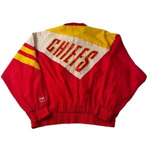 VTG NFL Game Day Logo7 Kansas City‎ Chiefs Windbreaker Jacket Men XL Red NFL 90s